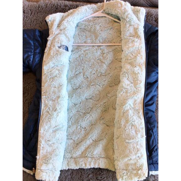 The North Face Full Zip Reversible Mossbud Swirl Fleece Jacket Blue Large 14/16 - Picture 12 of 12